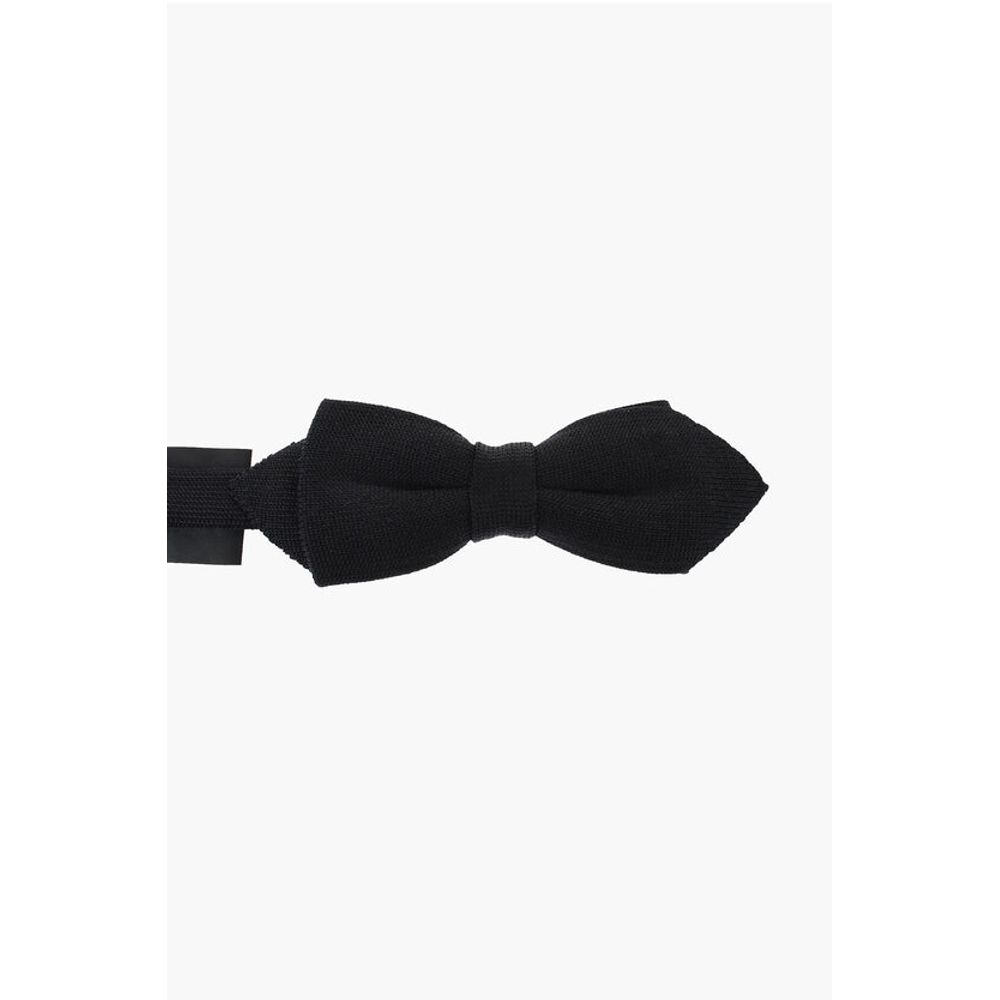 

CC COLLECTION Вязаный шелковый галстук-бабочка Corneliani, черный