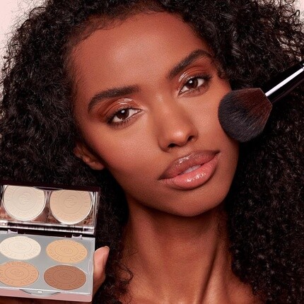 Гиалуроновая палетка Hydra-Powder Palette с 4 оттенками Vegan Contour Palette для безупречного и матового цвета лица от среднего до теплого, By Terry — фото 2