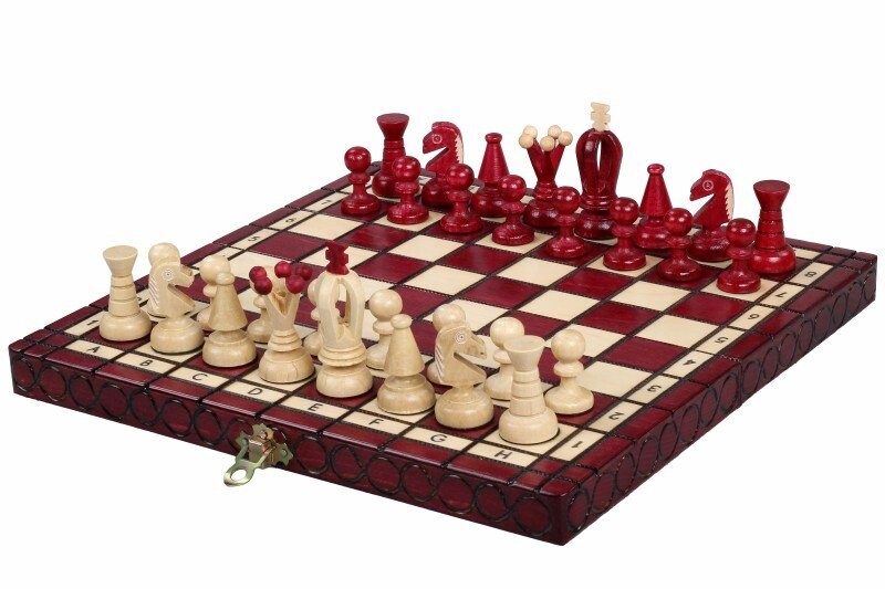 

КОРОЛЕВСКИЕ ШАХМАТЫ ДЕРЕВЯННЫЕ цвет ВИШНЯ (30х30см) Sunrise Chess & Games