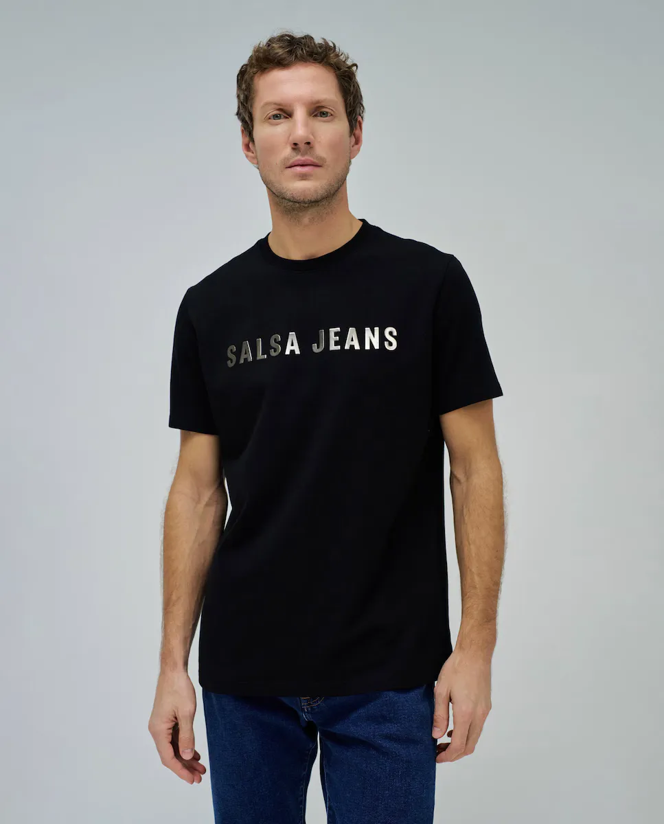

Мужская футболка с брендингом Salsa Jeans, черный