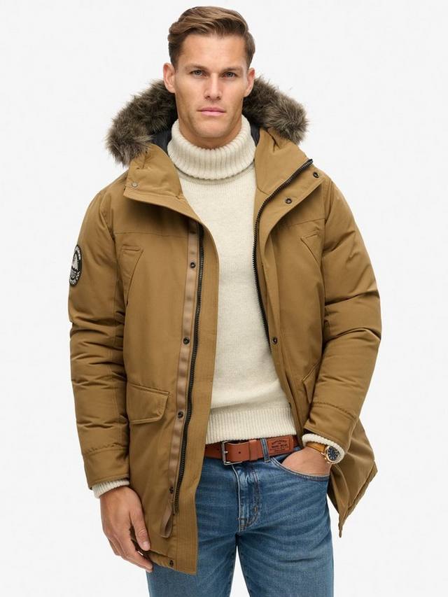 

Эверест парка с искусственным мехом Superdry, Kangaroo Brown