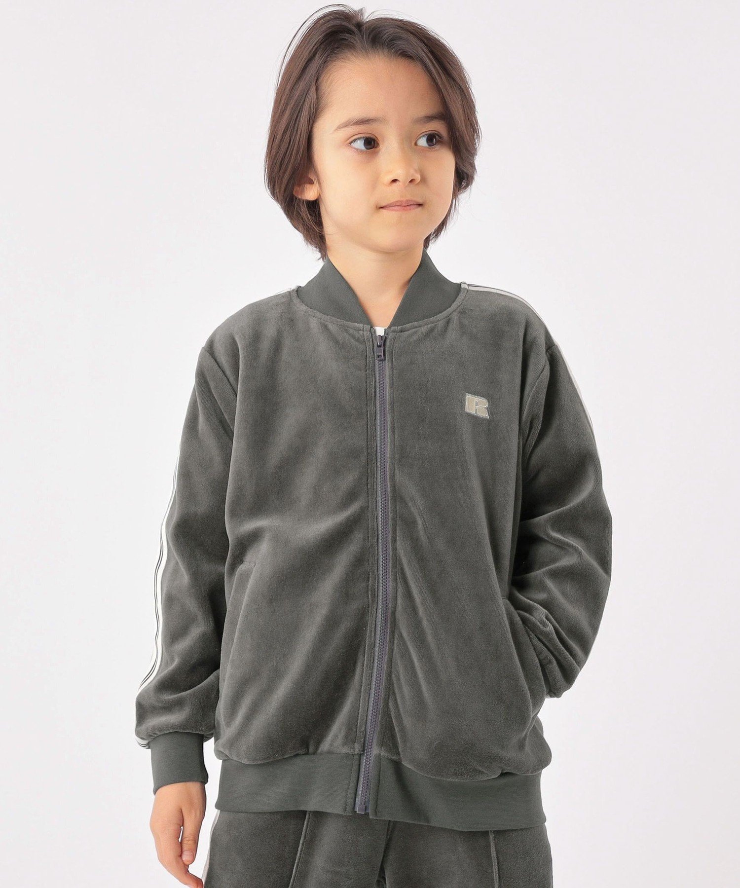 Спортивная куртка RUSSELL ATHLETIC: 100-130 см/Тренировочная куртка SHIPS KIDS, Gray