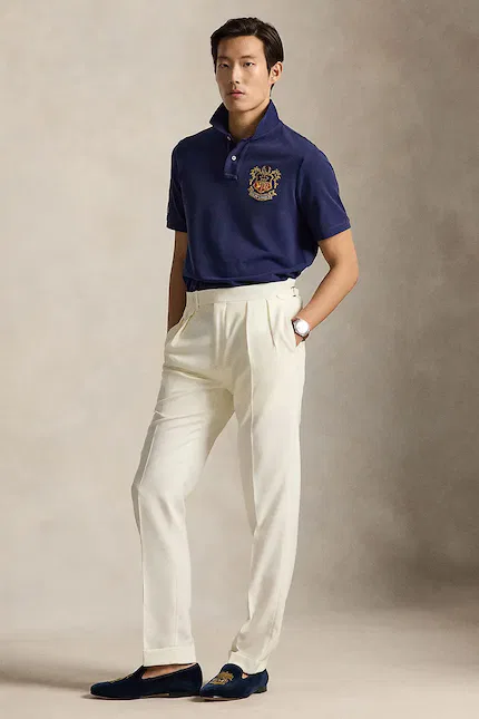 Поло хлопковое Polo Ralph Lauren, синий — фото 3