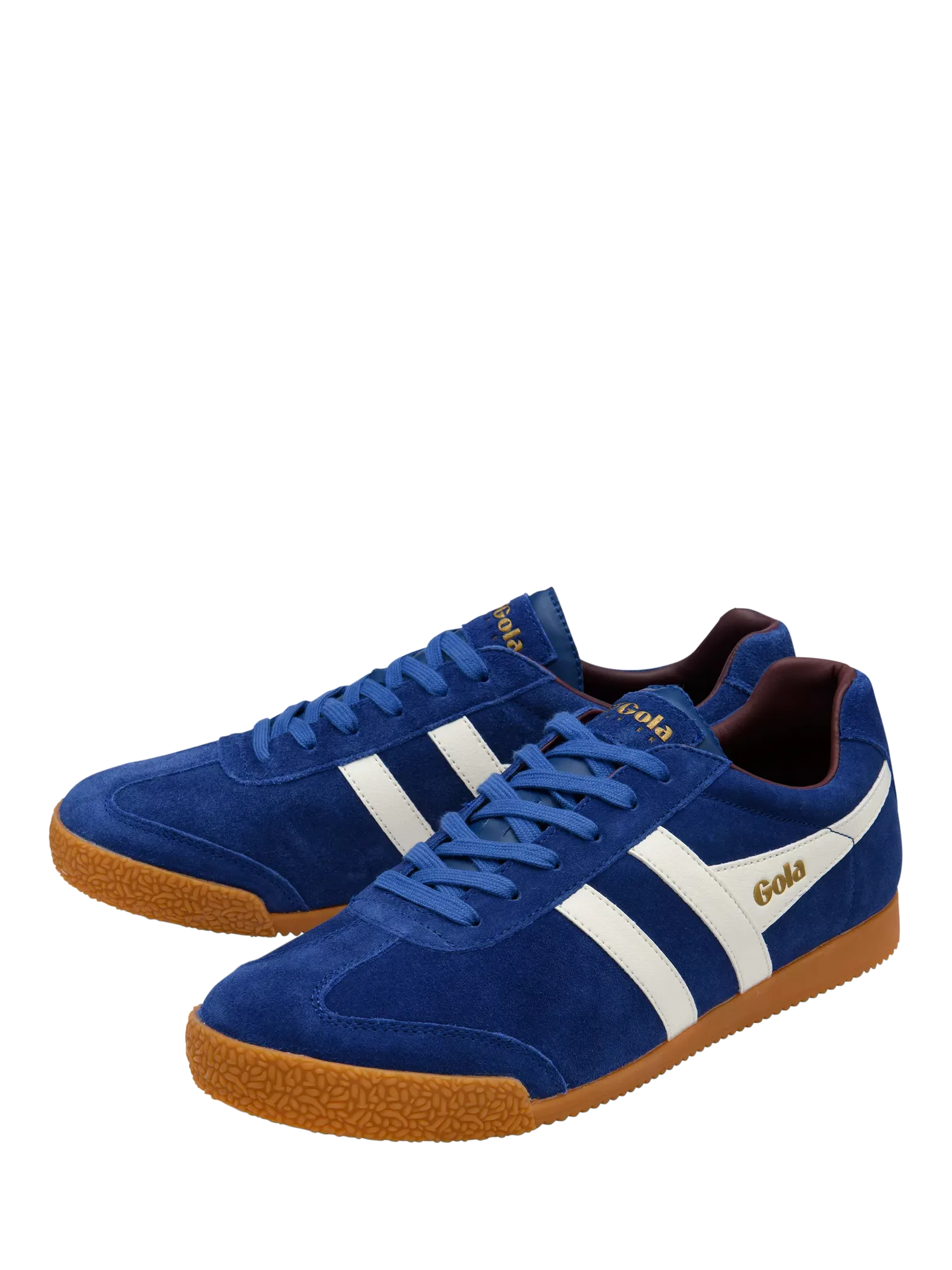Замшевые кроссовки Harrier на шнуровке Gola, Deep Blue Off White — фото 3