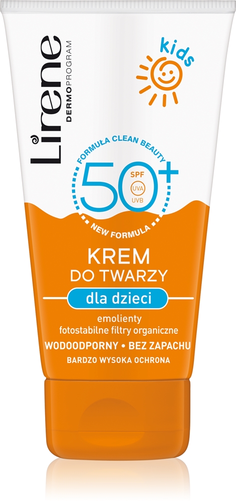

Солнцезащитный детский крем для лица водостойкий Lirene, vaikams 50 мл