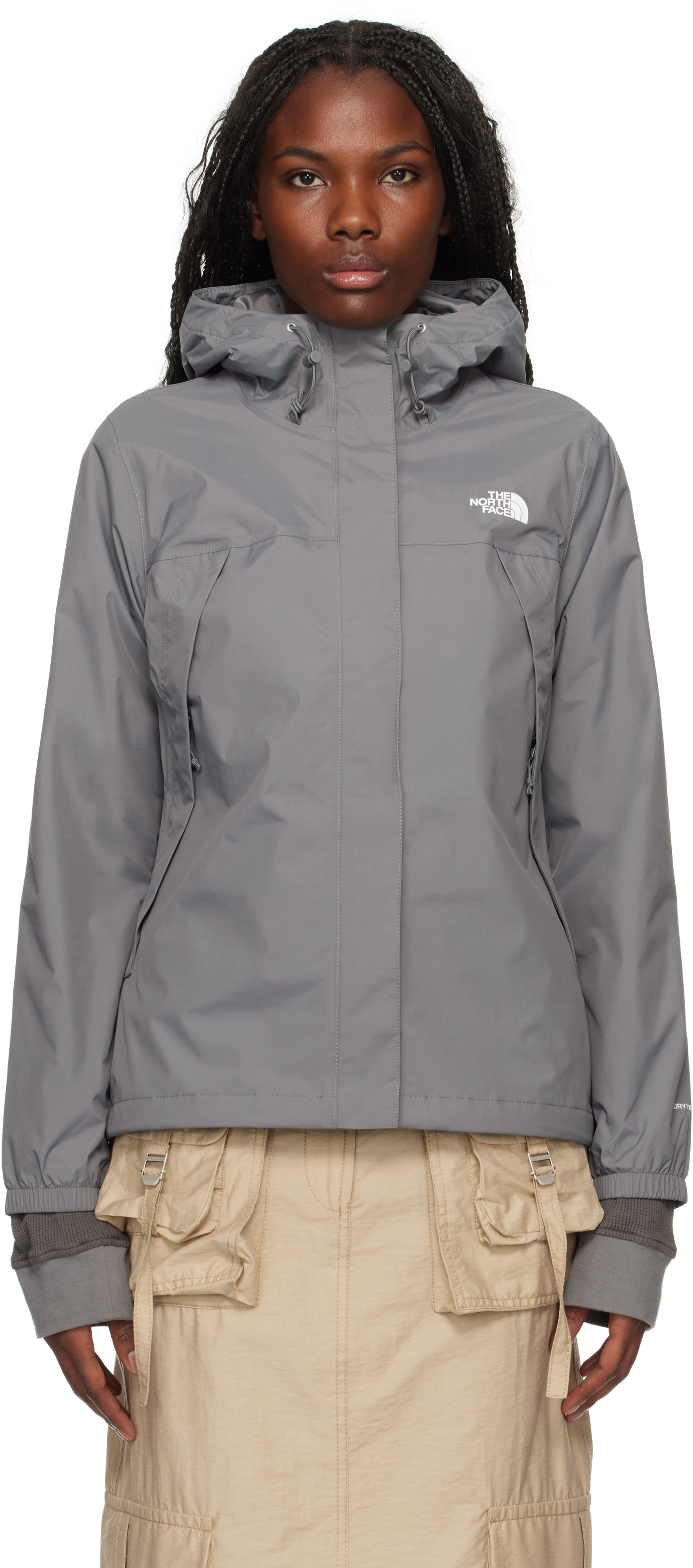 

Серая куртка-дождевик Antora The North Face, Smoked pearl