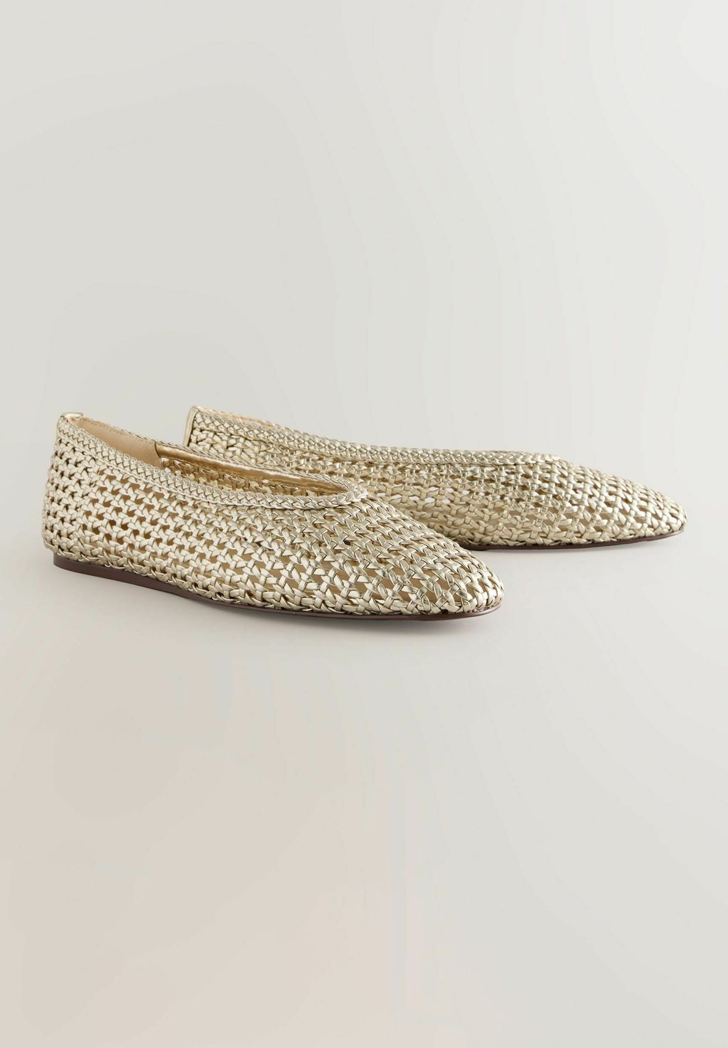 Балетки REGULAR FIT-FOREVER COMFORT ROUND TOE WEAVE Next, золотой — фото 2