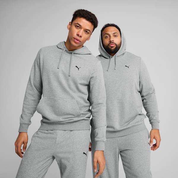 

Мужская толстовка с капюшоном и маленьким логотипом Puma Essentials, серый