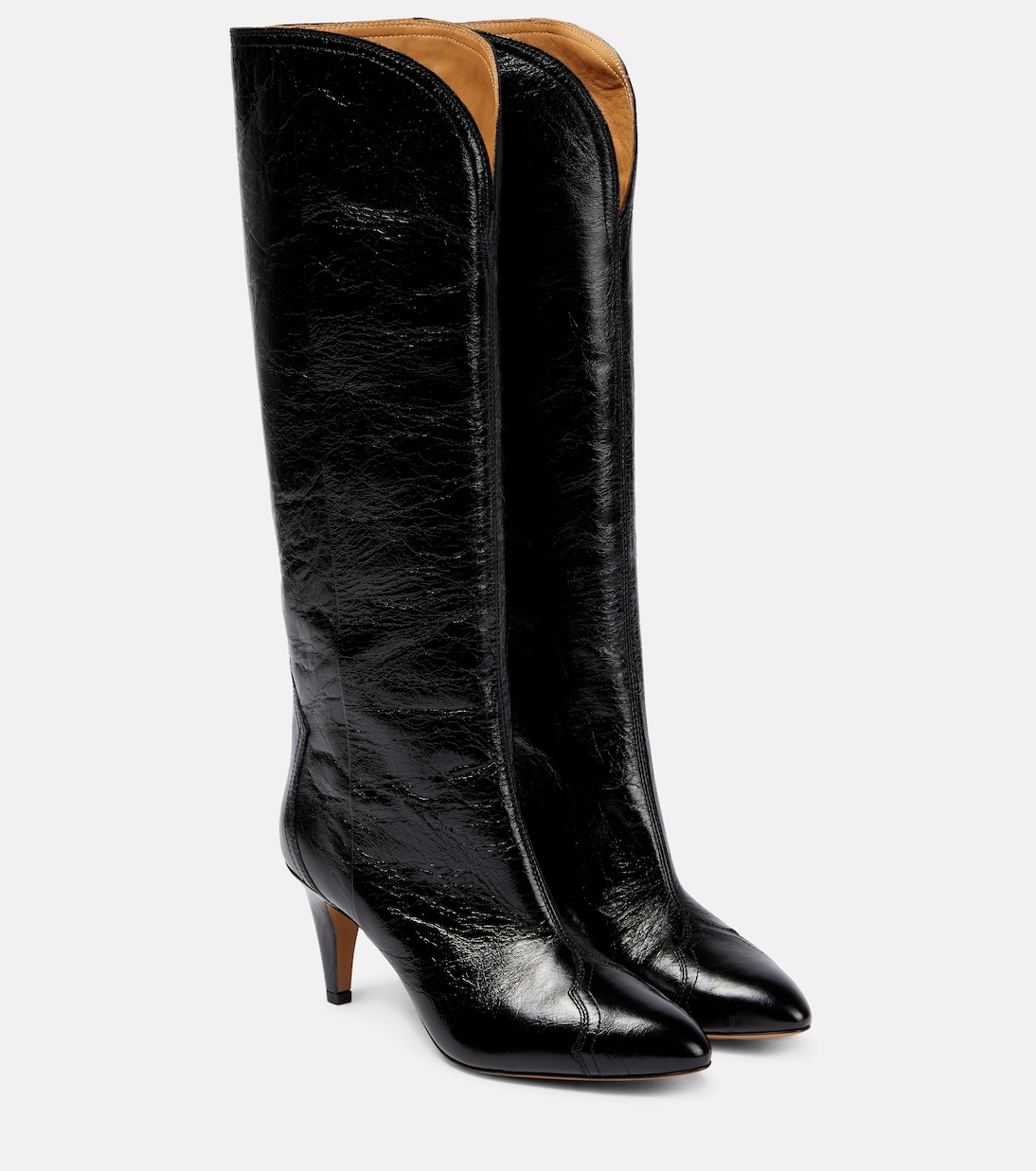Сапоги Lestany из кожи до колена Isabel Marant, черный