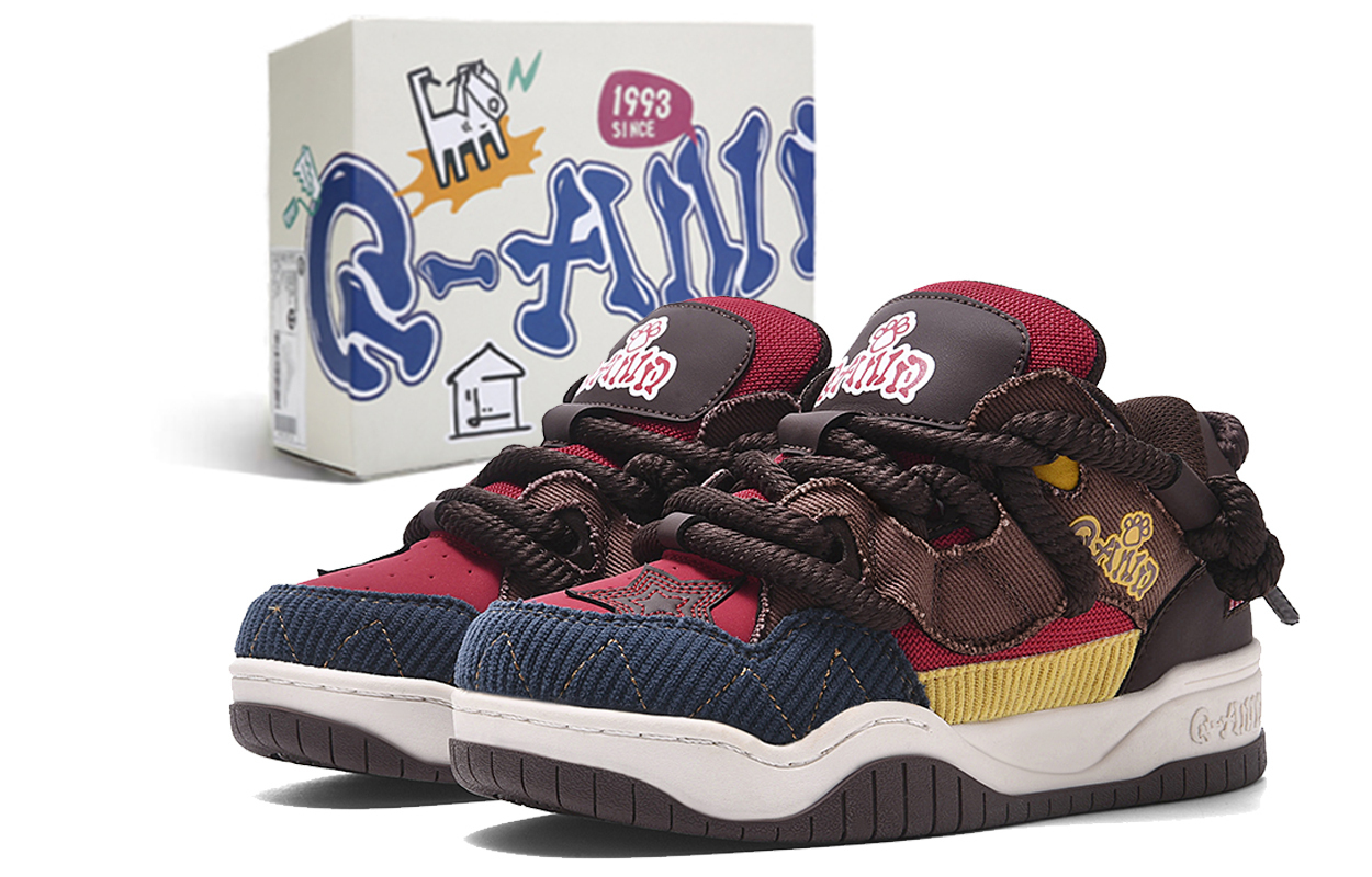 

Обувь для скейтбординга, унисекс, стильная Q-And, vintage красный коричневый