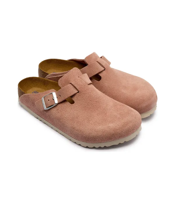 Босоножки-Мюли Boston с мягкой стелькой из кожи Birkenstock, розовый — фото 3