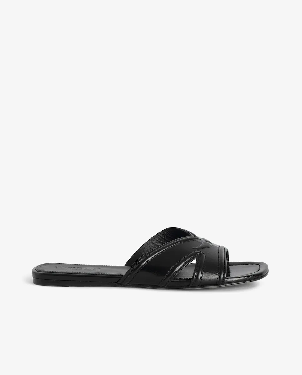 Женские мюли Azora из черной кожи Zadig & Voltaire, черный