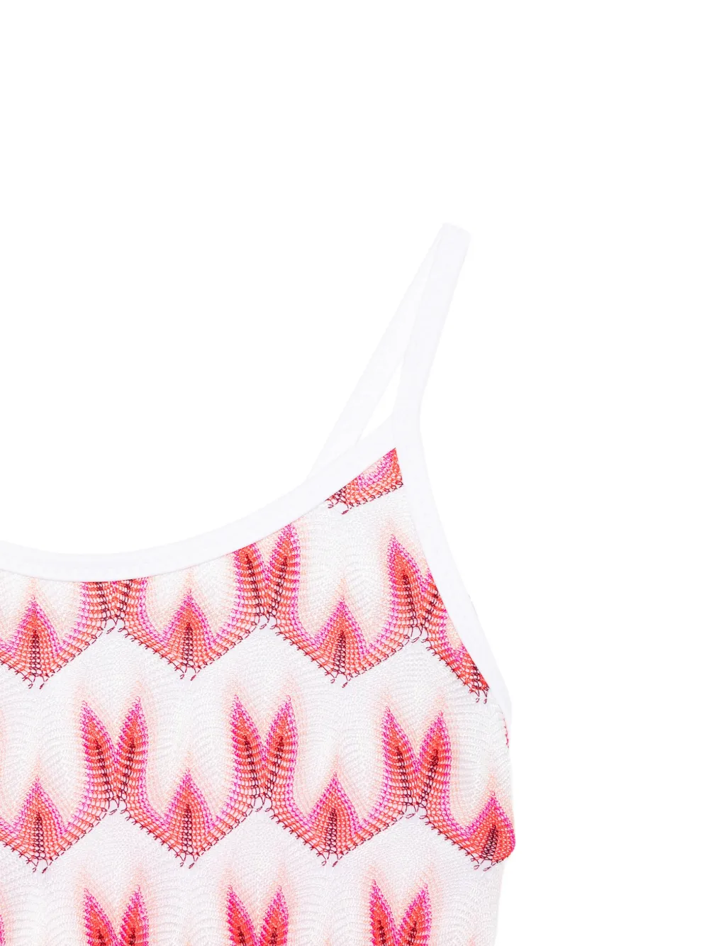 Купальник с зигзагообразным узором Missoni Kids, белый — фото 3