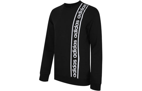 Толстовка adidas M C90 Brd Letter Print Sports Crew Neck Sweatshirt Black, черный — фото 3