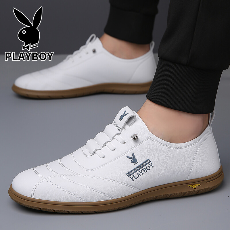Туфли мужские Men"s Casual Men Low-Top Playboy, белый — фото 4
