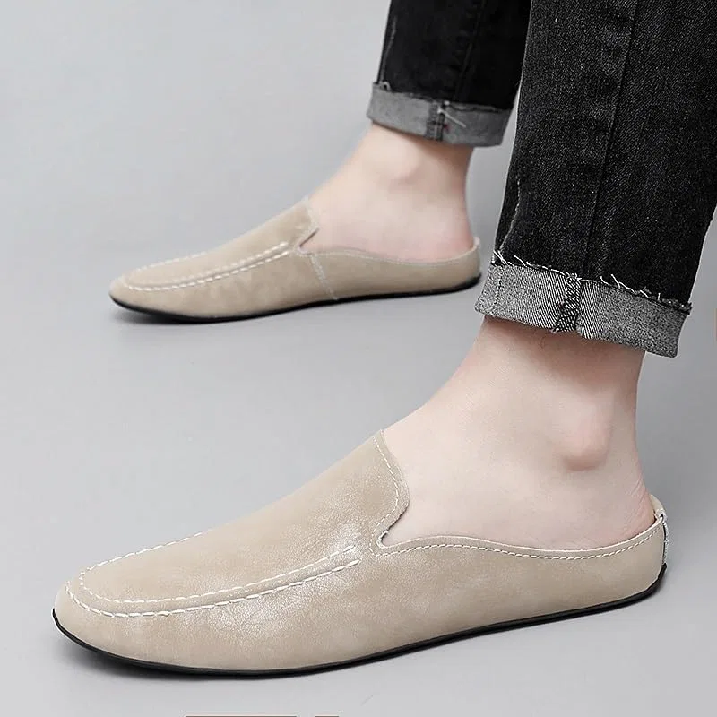 Мужские лоферы из искусственной кожи, зауженный носок, Khaki SayfuR — фото 3