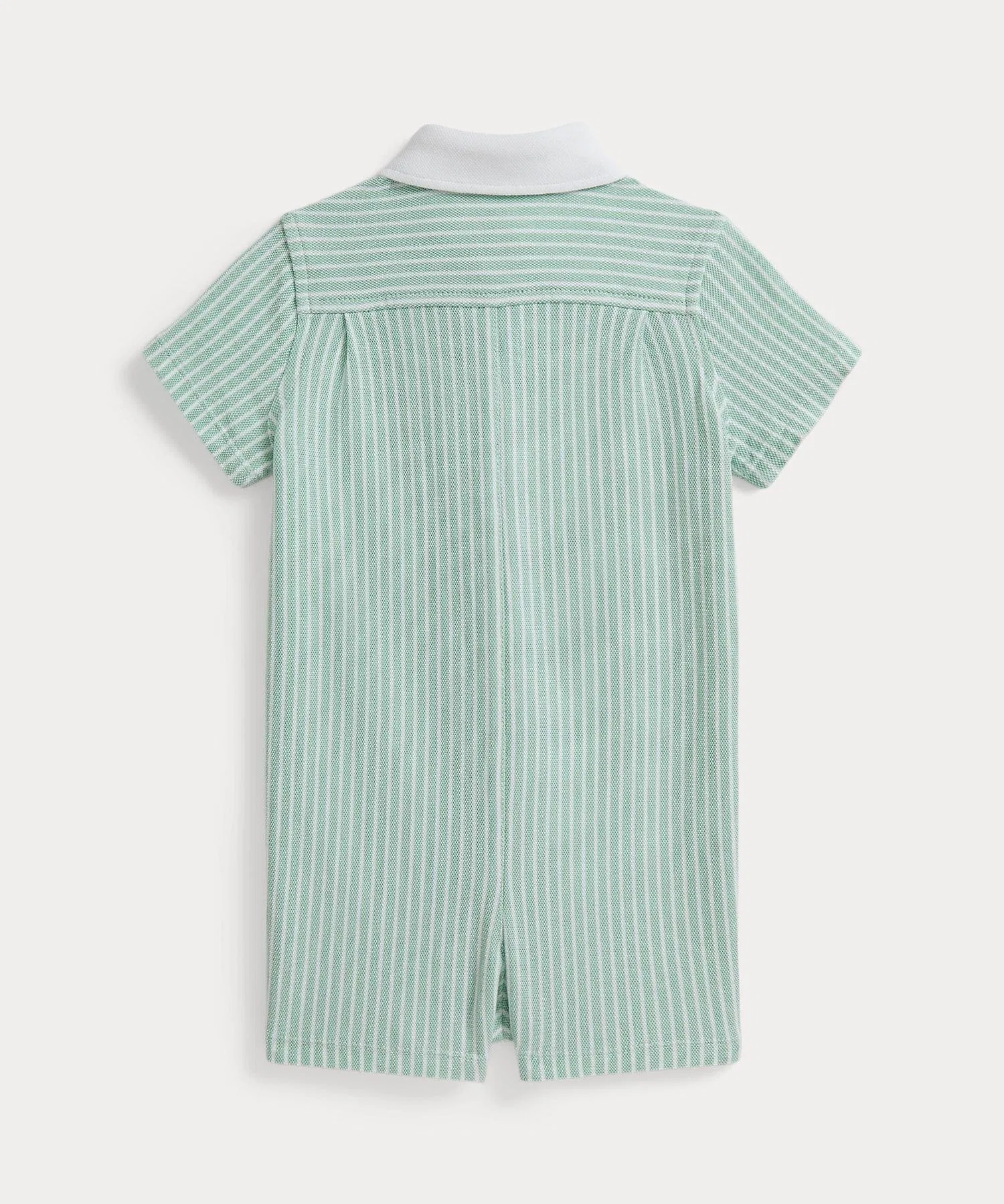 Детский полосатый вязаный комбинезон-оксфорд Polo Ralph Lauren, 300 Green — фото 2
