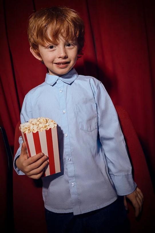 

Детская хлопковая рубашка Mayoral, синий