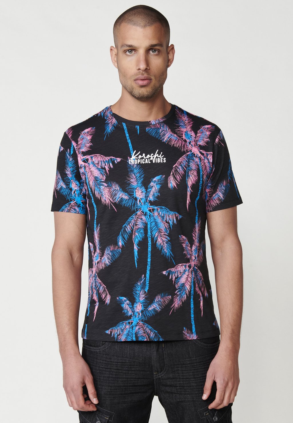 

Футболка с принтом SHORT-SLEEVED Koroshi, черный