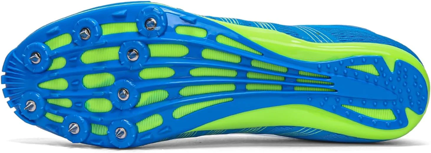 

Беговые и легкоатлетические кроссовки для мужчин, женщин и детей, шиповки, кроссовки для трека и прыжков, профессиональные беговые шиповки для девочек и мальчиков Zakey, синий
