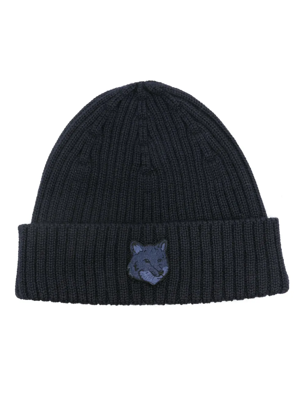 

Шапка бини Bold Fox Head в рубчик Maison Kitsuné, синий
