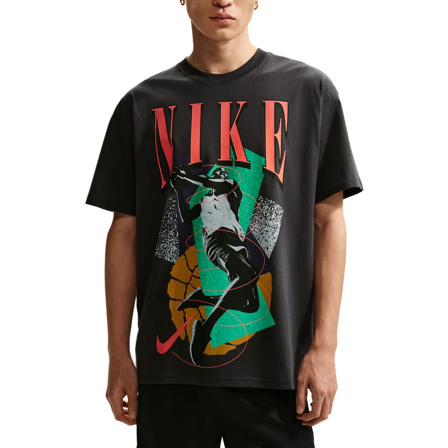 Футболка мужская Dark Black с круглым вырезом Nike