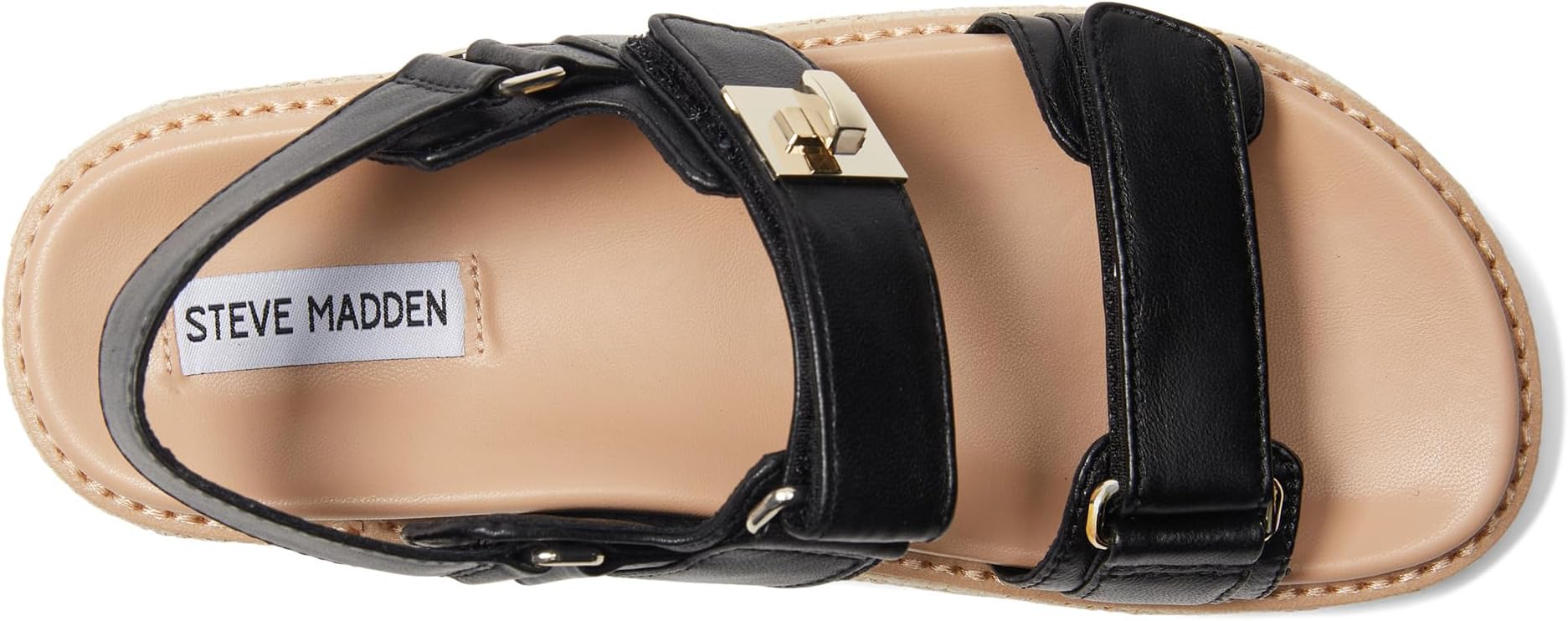 Сандалии Steve Madden Bigmona, цвет Black/Natural — фото 2