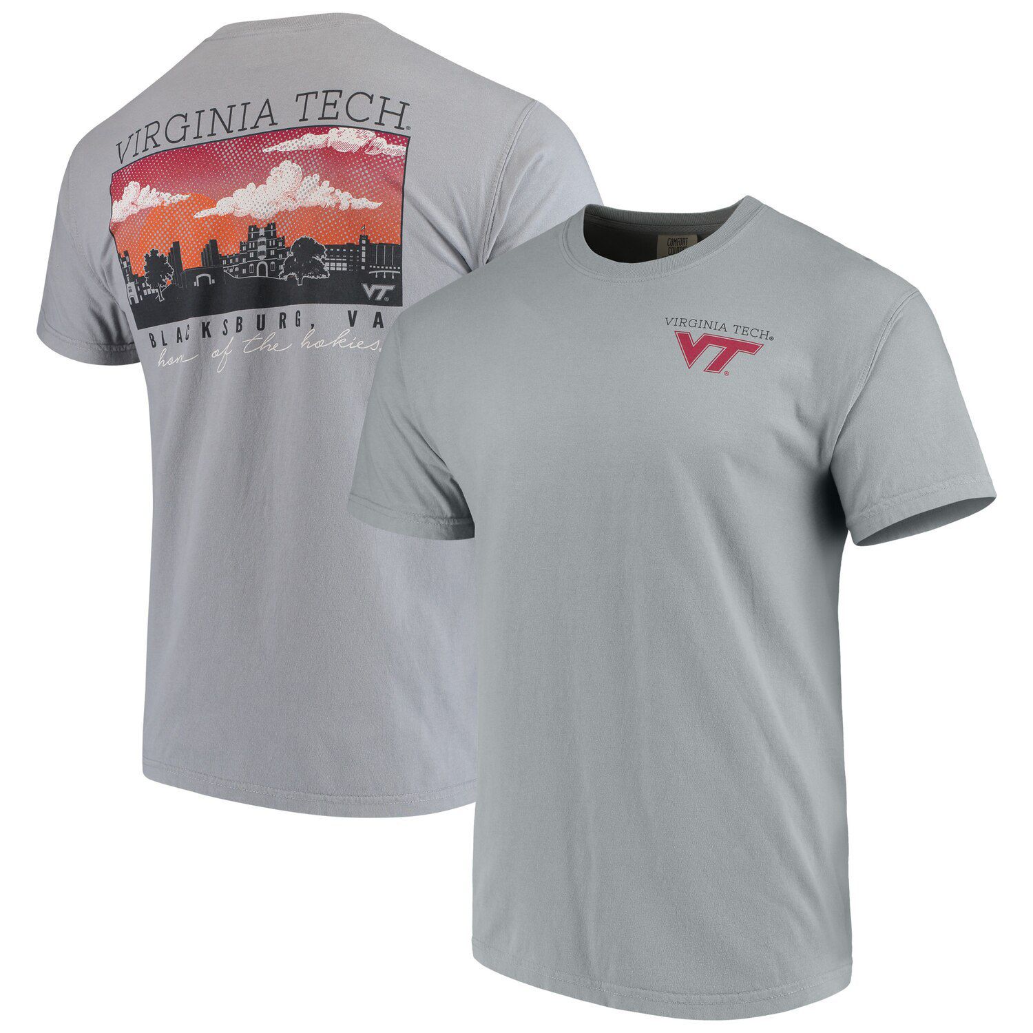 

Мужская серая футболка Virginia Tech Hokies Team Comfort Colors Campus Scenery, Серый, Мужская серая футболка Virginia Tech Hokies Team Comfort Colors Campus Scenery