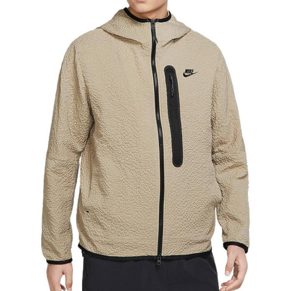 Куртка Nike Sportswear Tech Essentials Lined Woven Full-Zip Hooded Jacket 'Tan', цвет tan/multi-color — фото 3
