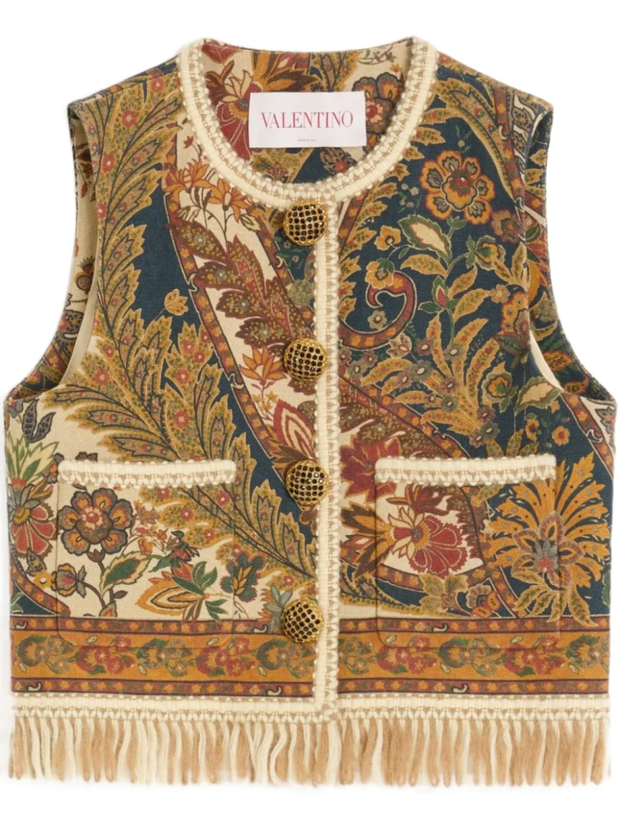 

Топ с принтом пейсли Valentino Garavani, нейтральный