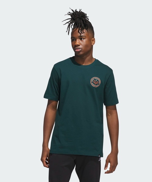 

Футболка с коротким рукавом, графический принт Adidas, зеленый