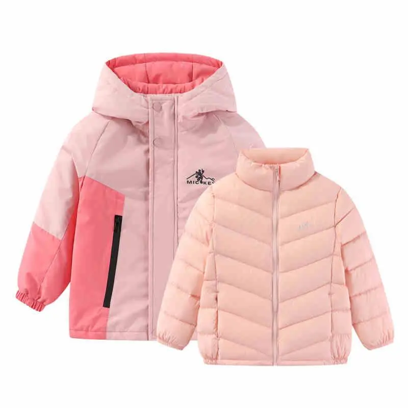 

Куртка пуховая серии Mickey, комплект из 2 предметов, для детей 3-7 лет Disney, розовый
