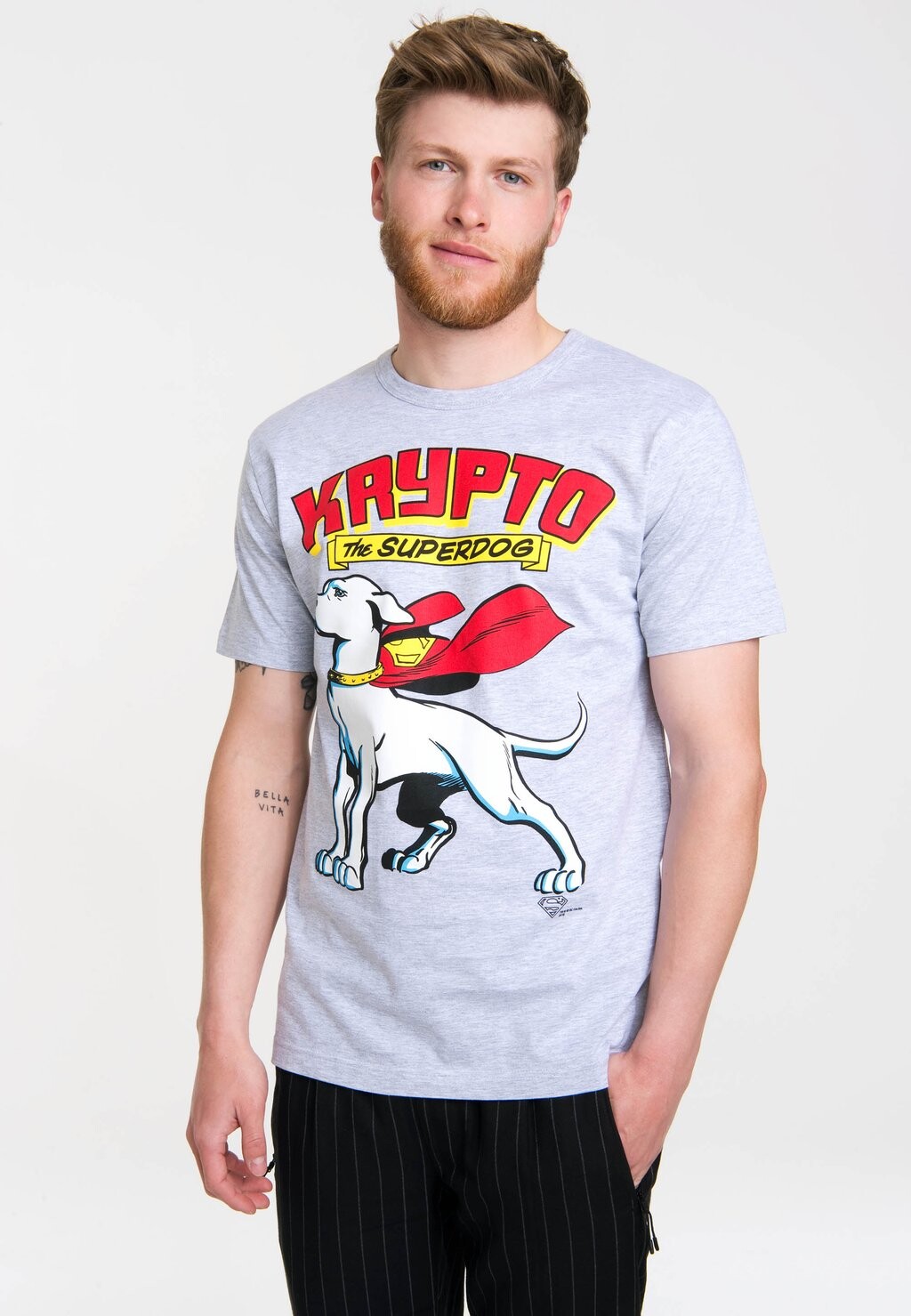 

Футболка с принтом KRYPTO LOGOSHIRT, цвет grau-meliert