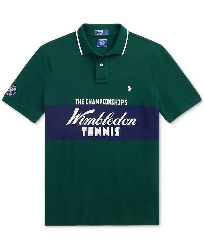 

Унисекс поло Wimbledon Classic-Fit с логотипом Polo Ralph Lauren, зеленый