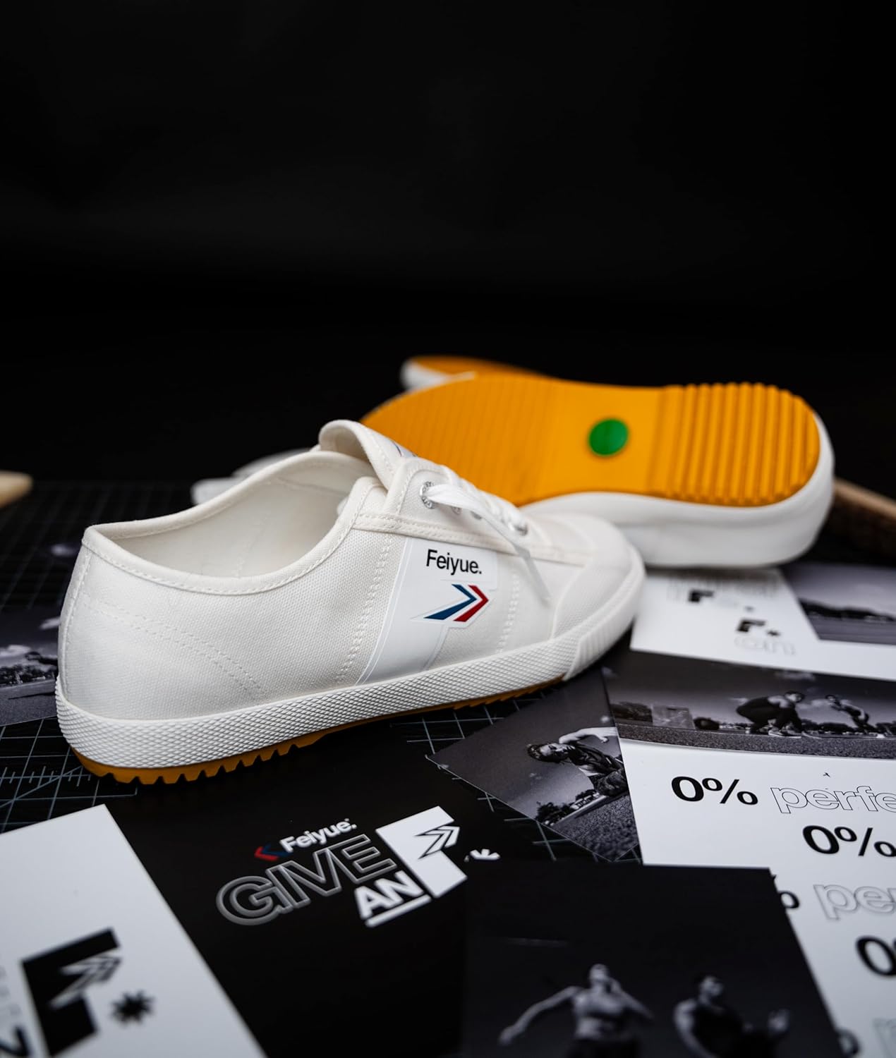 Кроссовки FEIYUE Fe Lo 1920 из веганской кожи или переработанного холста, унисекс, низкие. Отлично подходят для боевых искусств, паркура, тренировок с весами и повседневной носки, белый — фото 3