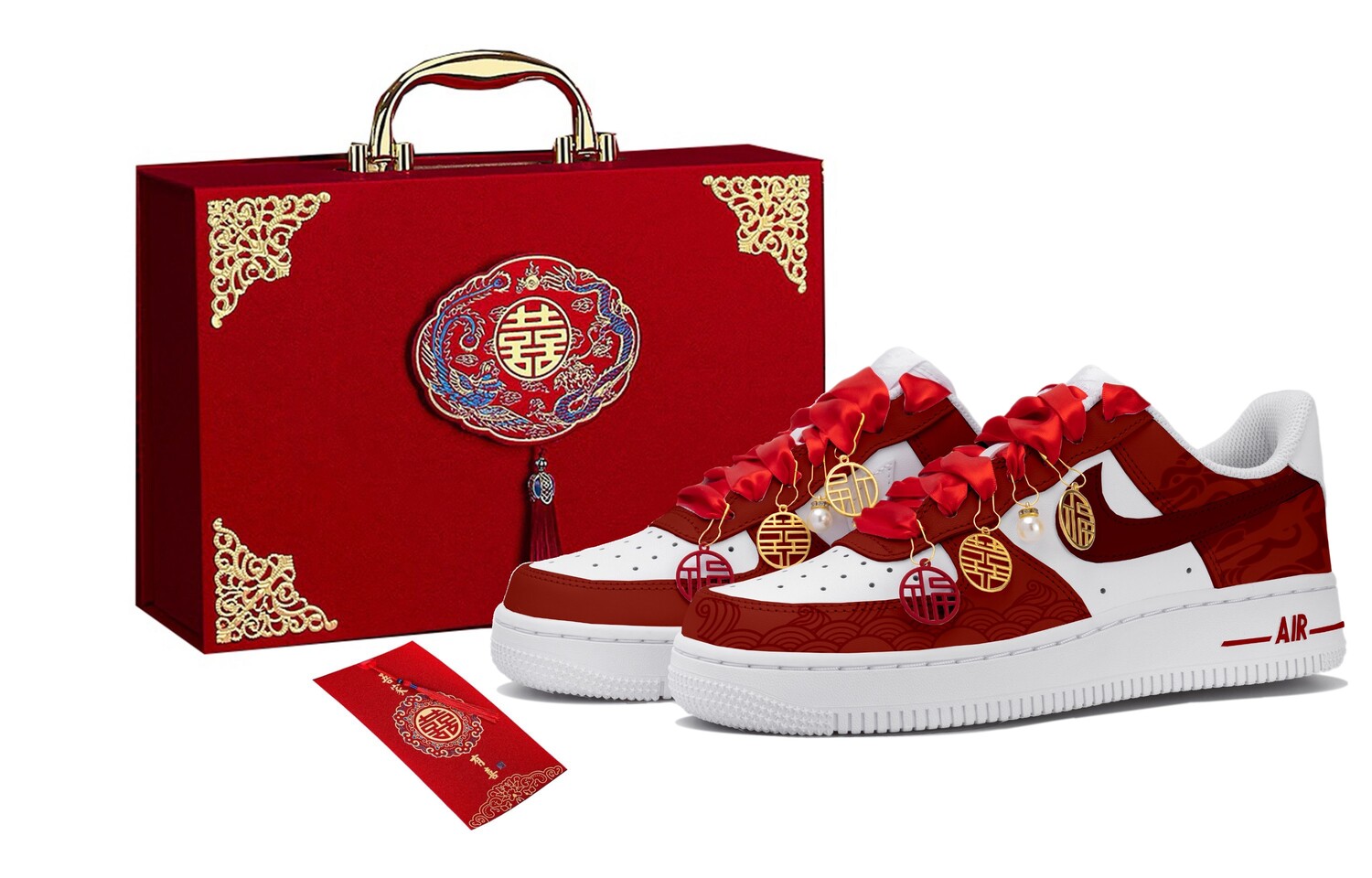 

Женские кроссовки для скейтбординга Nike Air Force 1, Red