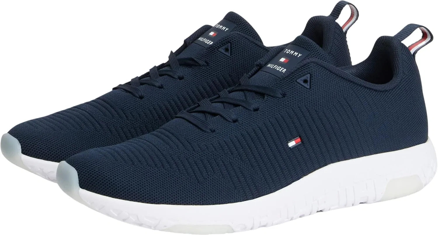 Мужские кроссовки Tommy Hilfiger Runner, спортивная обувь с ребристым плетением в корпоративном стиле, 2-Blue Desert Sky — фото 3