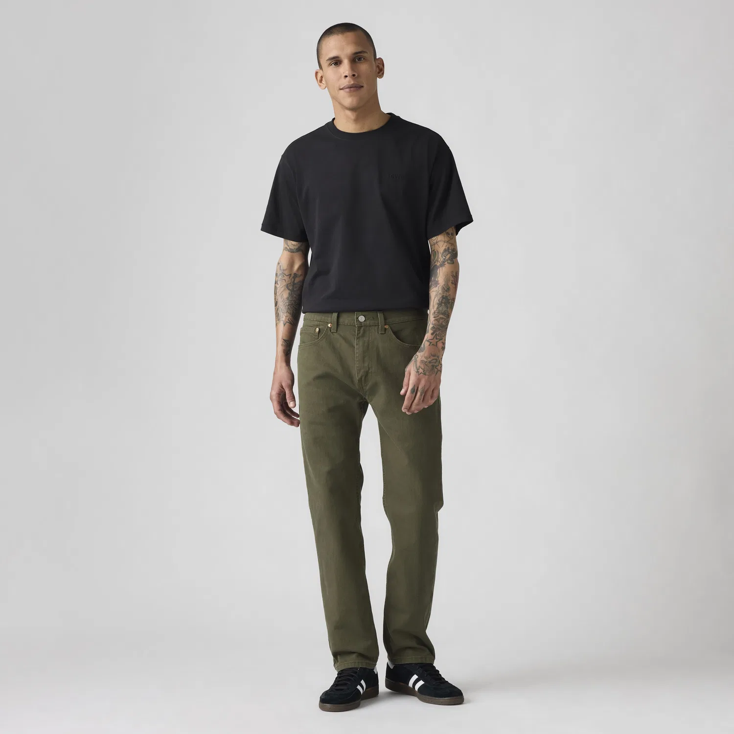 Мужские джинсы 505 Regular Levi's, темно-оливково-зеленый — фото 2