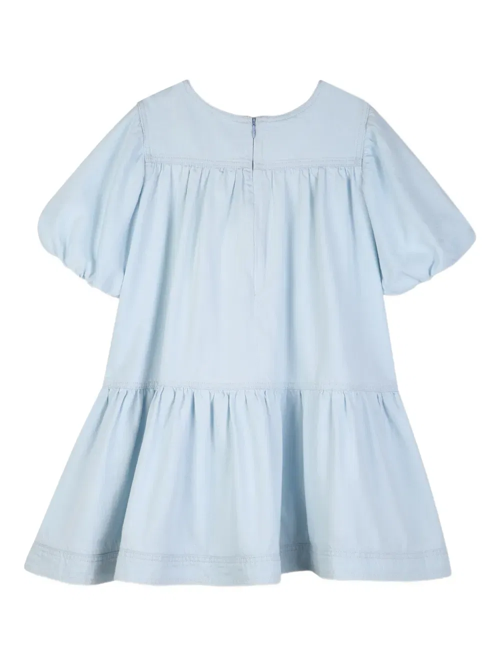 Хлопковое платье с оборками Chloe Kids, синий — фото 2