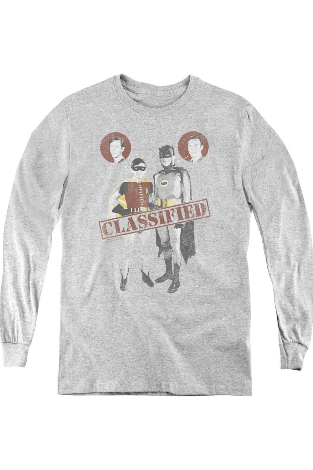 

Футболка с длинным рукавом Batman Classic TV для подростков Gildan, Athletic Heather