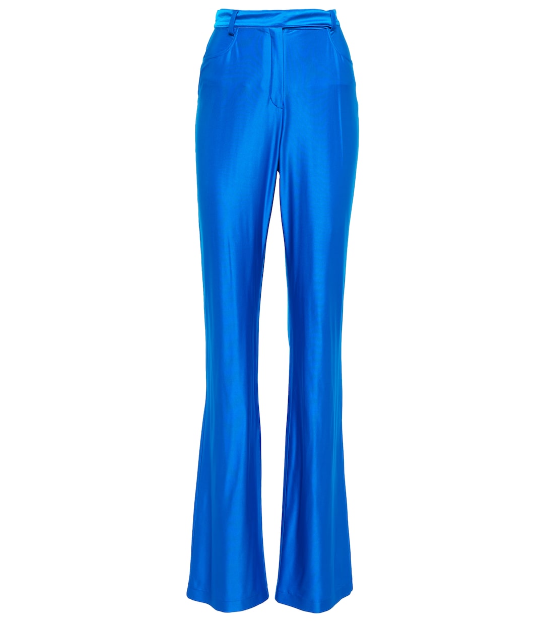 

Атласные брюки с высокой талией Alexandre Vauthier, Capri Blue