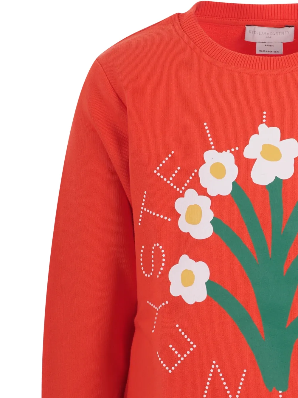 Свитер с цветочным принтом Stella Mccartney Kids, красный — фото 3