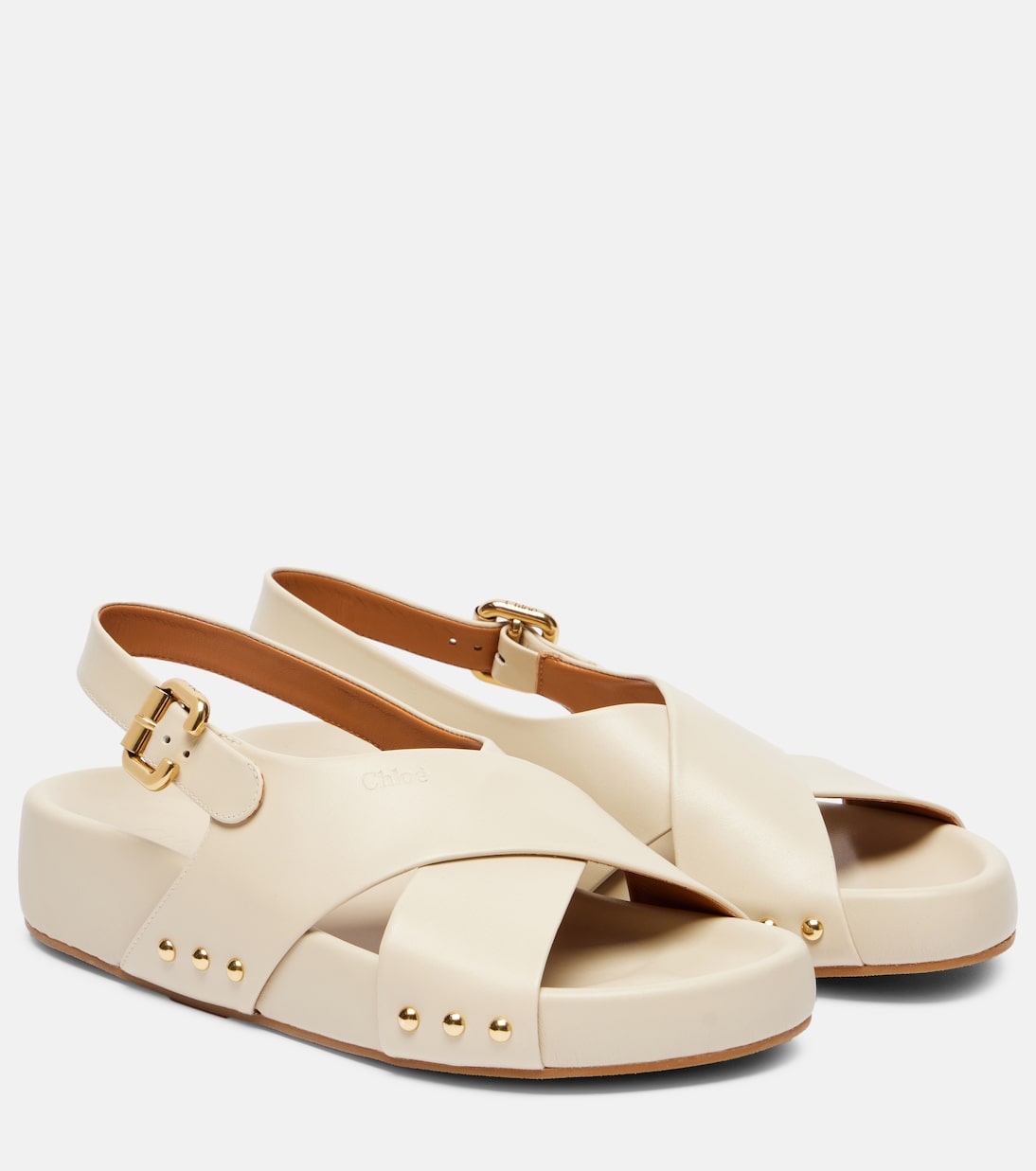 Кожаные сандалии Mae Chloé, Eggshell