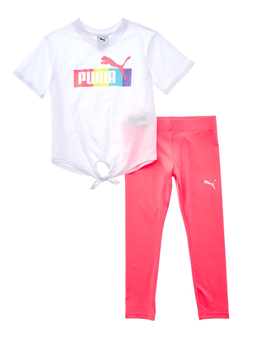 

Комплект из 2 предметов: футболка и леггинсы PUMA Jersey Puma, белый