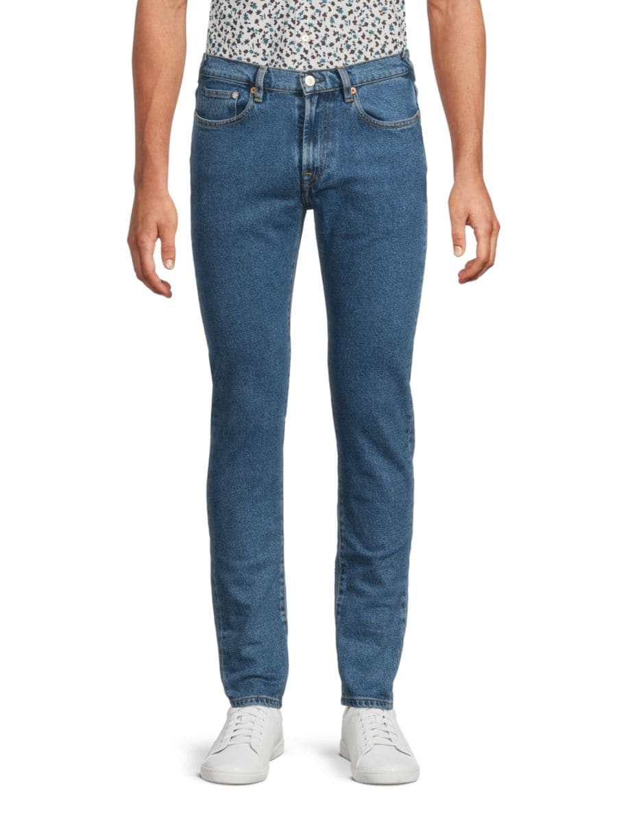 

Узкие прямые джинсы средней степени стертости Paul Smith, цвет Medium Base Wash