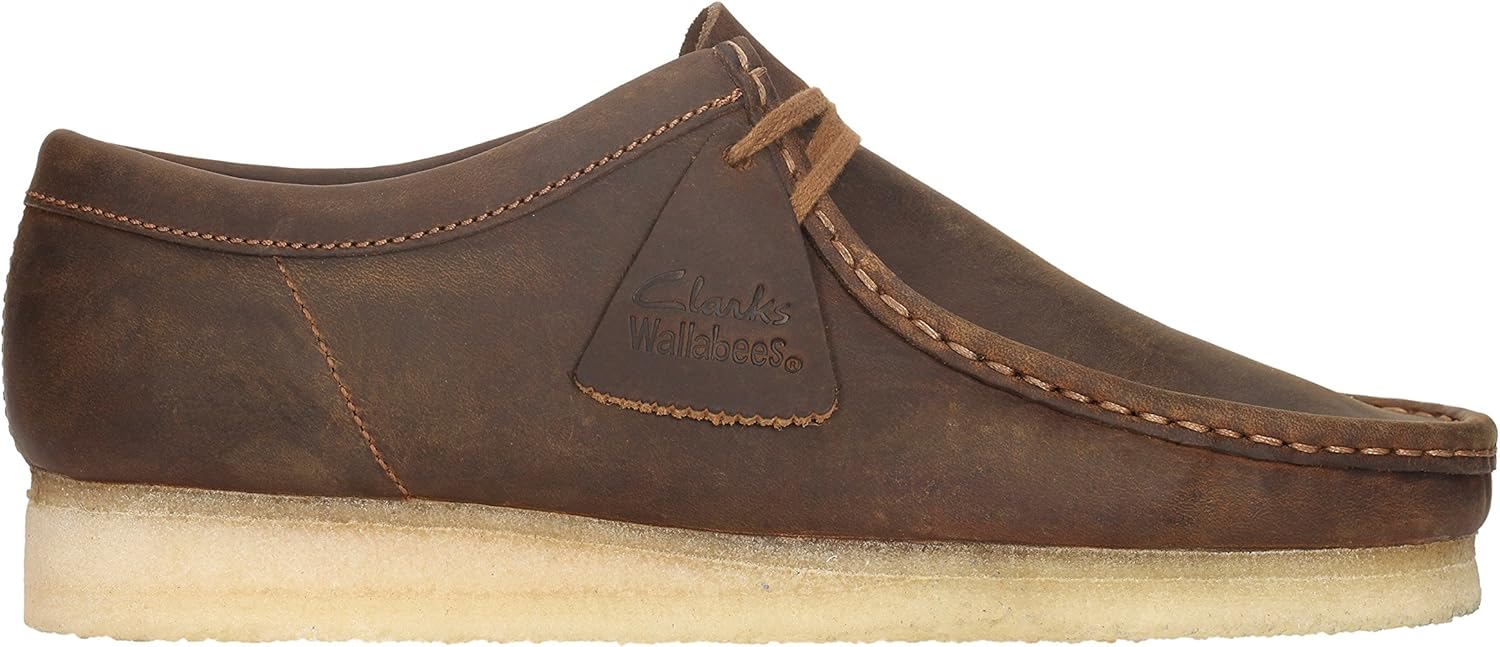Мужские кроссовки Clarks Originals Wallabee - Beeswax (коричневые) — фото 3