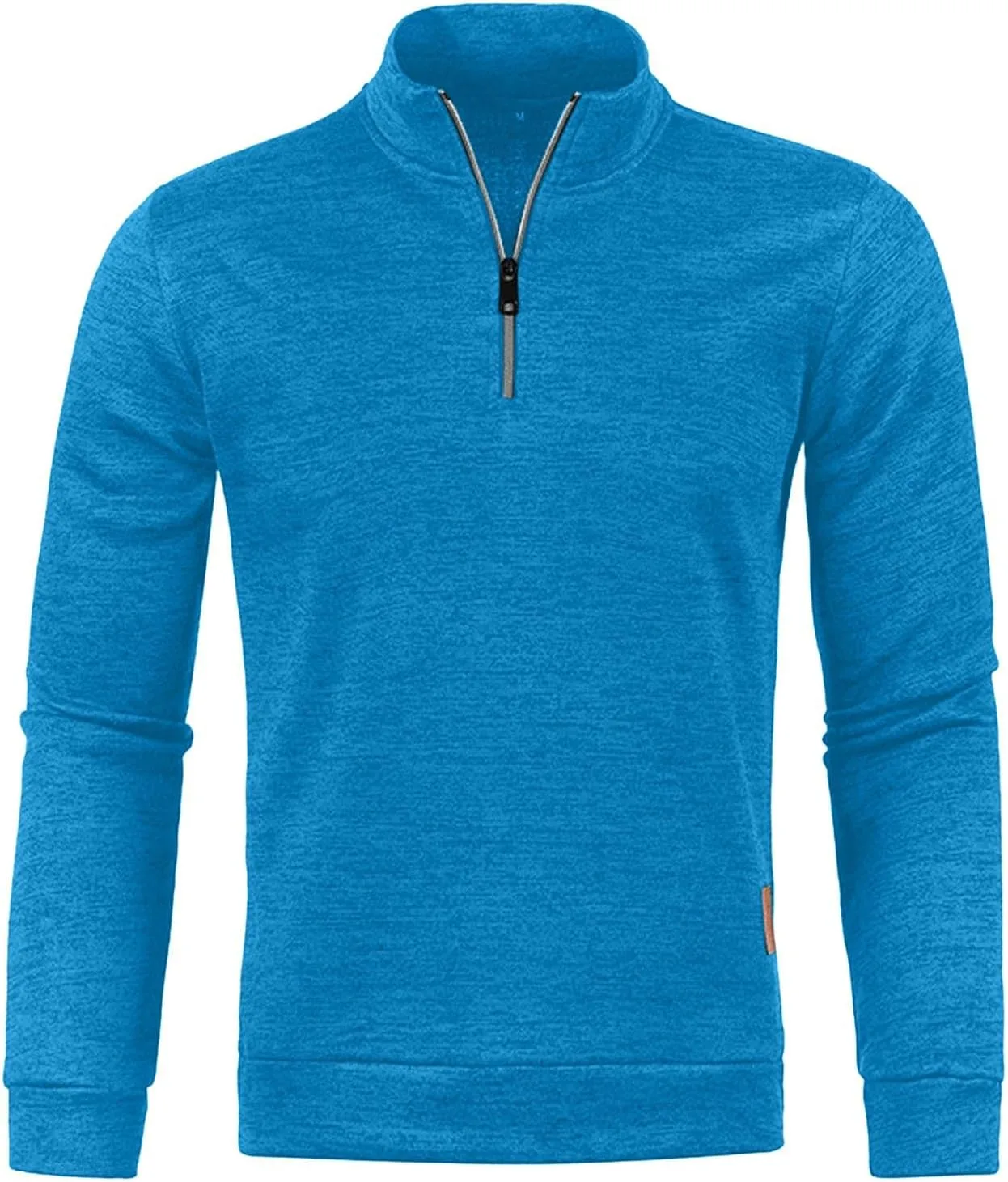 

Мужской свитер-пуловер Casual с длинными рукавами и четверть-молнией, Slim Fit, мягкий флис