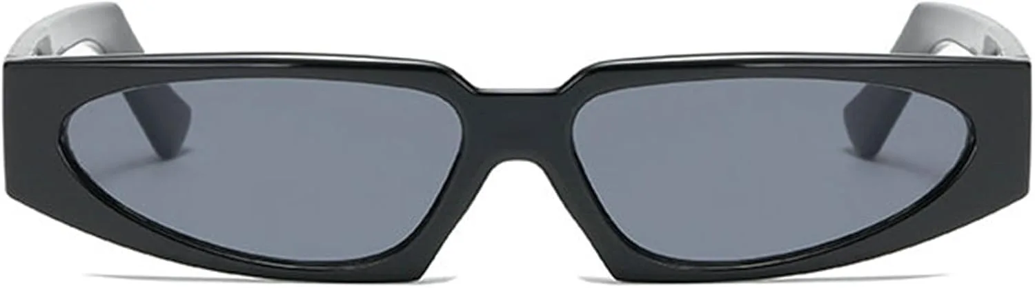 

Солнцезащитные очки Willochra маленького прямоугольного размера для женщин и мужчин, 2024 год, роскошные, винтажные, неправильной формы, ретро-панк, UV400 F27, C1