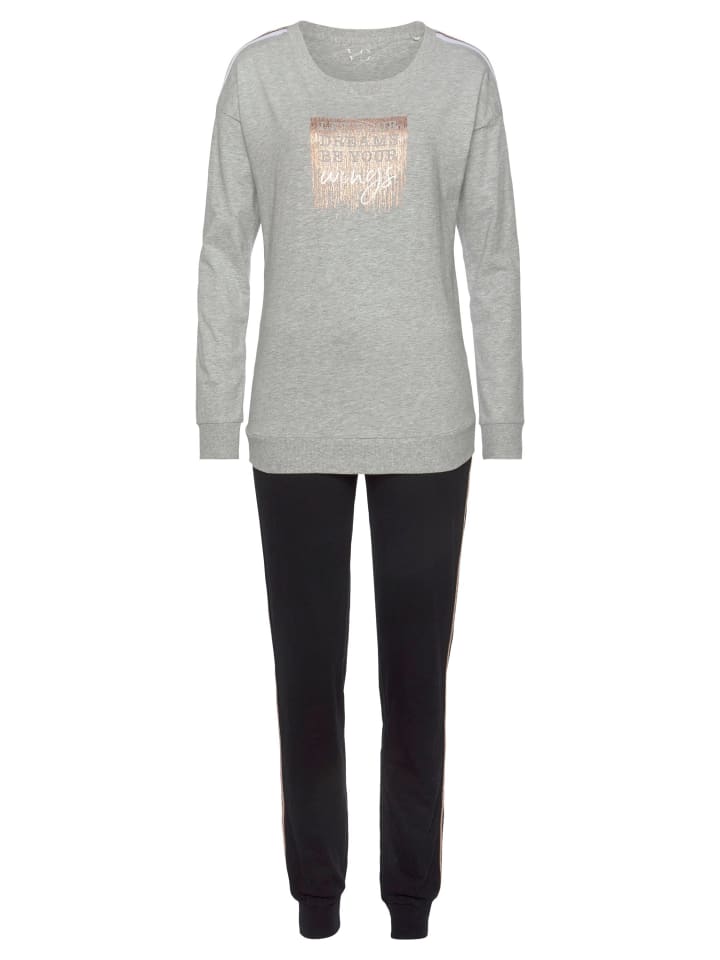 

VIVANCE DREAMS Пижама серо-меланжевого/черного цвета