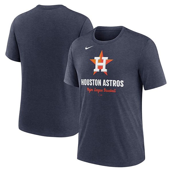 Мужская футболка houston astros с логотипом, трикотаж heather navy Nike — фото 2